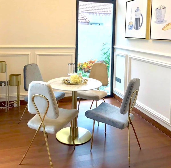 Artus Gold Dining Chair, Champagne