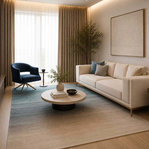 Evka Cloud Luxury Rug, Blue Taupe