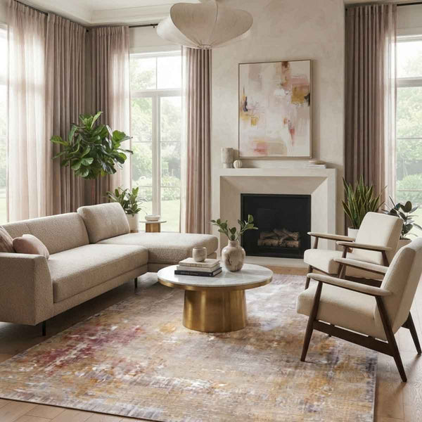 Lucien Luxury Area Rug: Water-Resistant Designer Carpets for a Modern Home