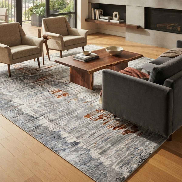 Peak Luxury Art Rug, Grey Brick