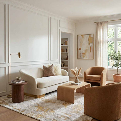 Rever Curved Sofa Couch, 2-Seater