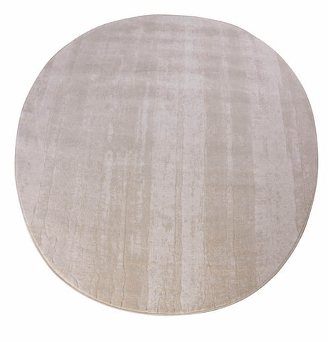 Sunstone Luxury Round Rug, Balance true modernity and luxury flair with artistic abstract art in cream, beige and other soothing neutral tones.