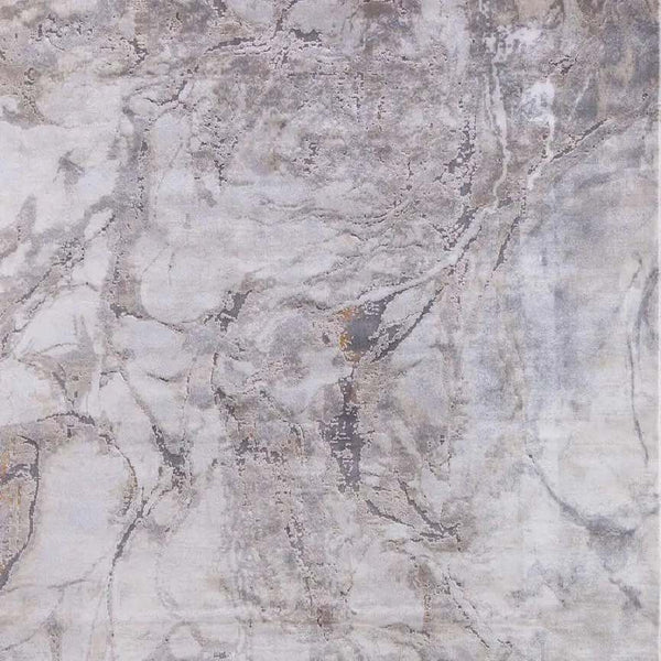 Modern and abstract art rug design, Trevez luxury silky rug.