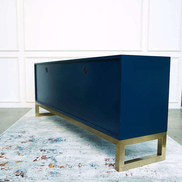 Back view of the Valentino 4 Door sideboard with two grommet holes at the back.