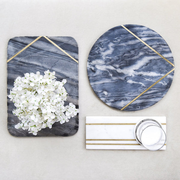 Waldorf Marble Collection, home decor and tray designs.
