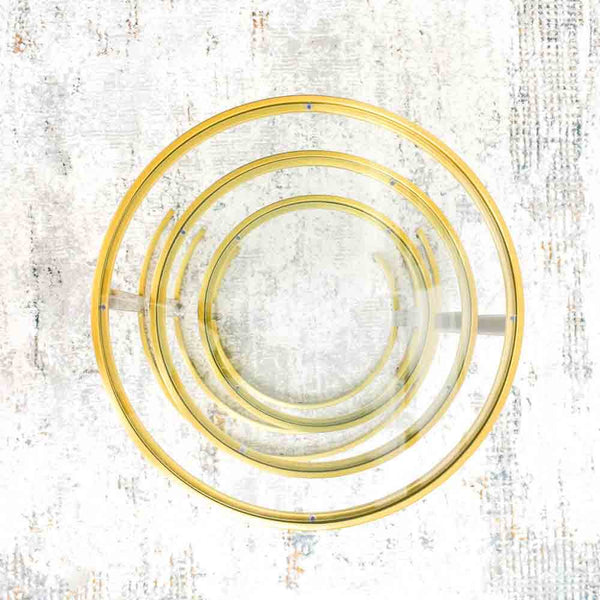 Wallich Glass Nesting Coffee Table Set, Set of 3