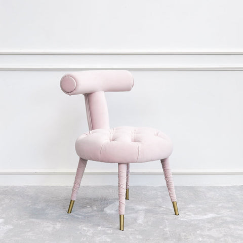 Abbey Dressing Table Chair, Pastel Pink.