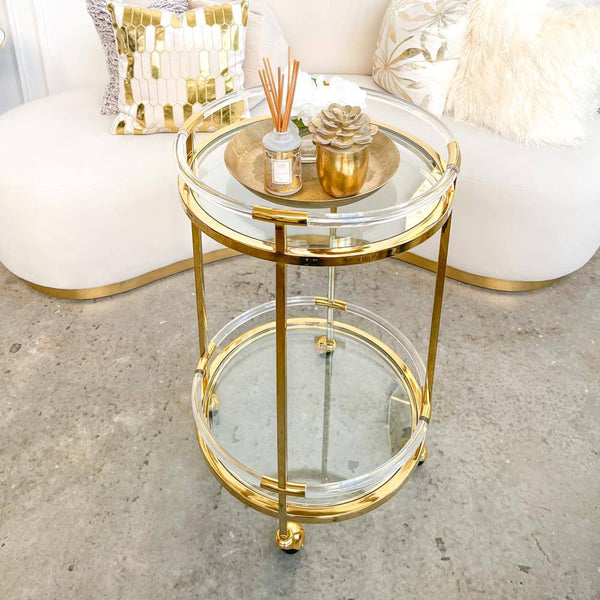 This mobile drinks trolley transforms any unused nook in your space into the most scandalously stylish spot of the entertaining room.
