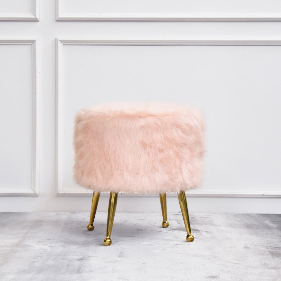 Belluci Fur Vanity Stool FINN AVENUE