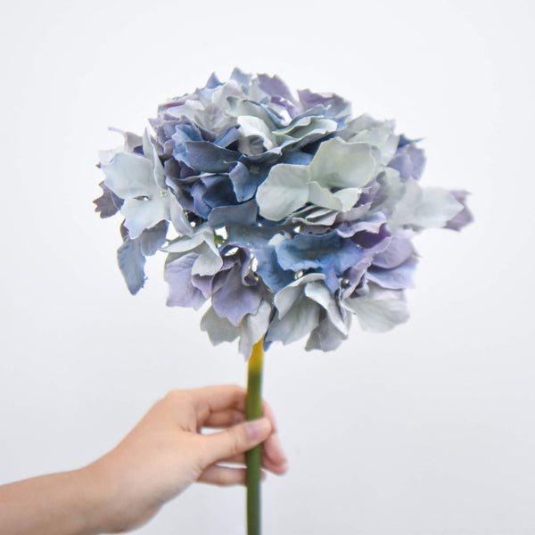Panicle Indigo Blue Hydrangea Decorative Flower for Coffee Table Decor.