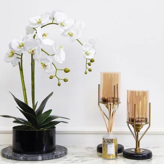 Hampton Tripod Tea Light Candle Holder, Tea Black Base.