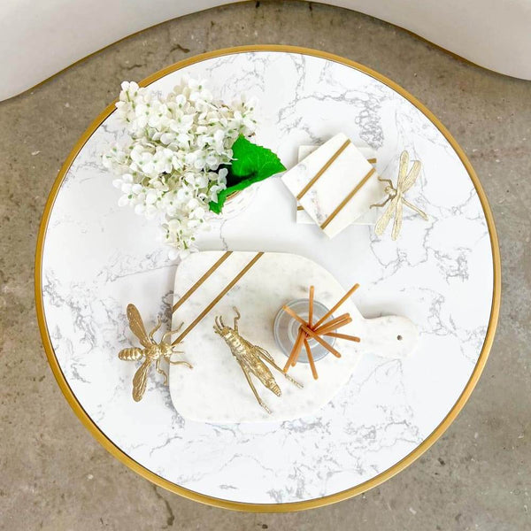 Gold insect sculpture, available in Butterfly, Cricket, Dragonfly and Grasshopper design.