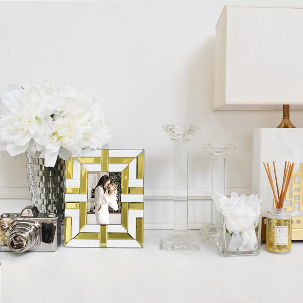 Console Table Decor Ideas in White and Gold Home Design.