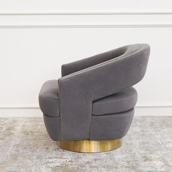 The Kelly Swivel Armchair gives you a 360 degree view of your living room and ease for you to relax in. 