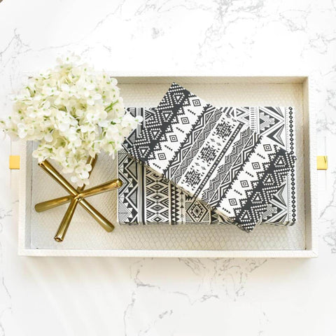 These charming wooden book box collection make worthy homes for your most cherished keepsakes. Elegant designs grace each cover featuring motifs in black and grey on canvas.