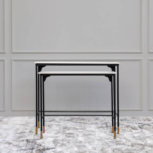  If you want to make a lasting impression that's classy and direct, you reach for Luca Console Table for its slim, structured, deceptively simple design.
