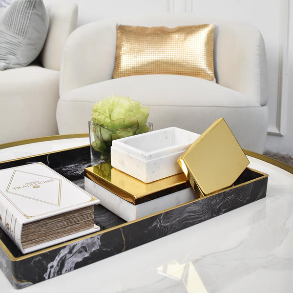 The Langford book box looks lovely on a tray displayed, hide your remote controllers and keep the coffee table decluttered always.