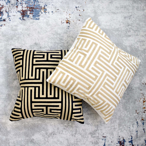Comparison of the Muse cushion, create contrasting cushion decor with these two side by side.
