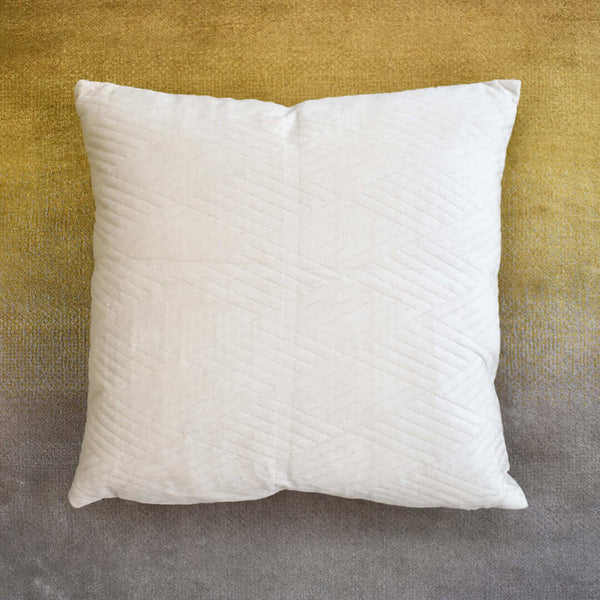 Create a contrasting look in your living room with the Palais embossed beige pillow against the Evka Sun Rug.