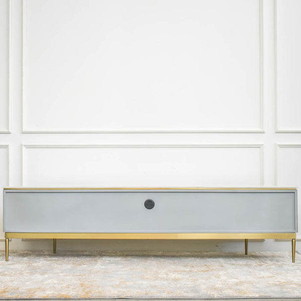 Back view of the Perla 4 Door TV Console Cabinet.