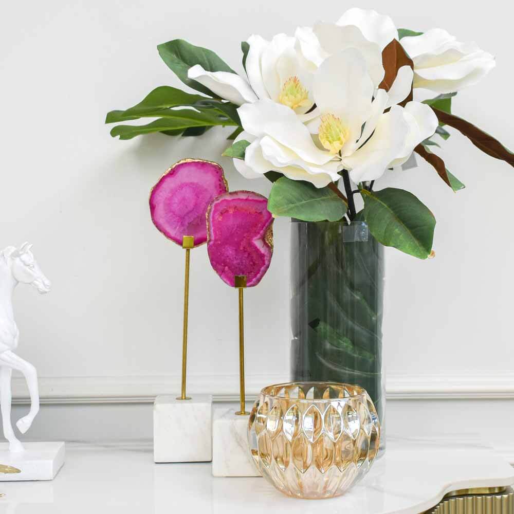 magnolia white flower stem, decorative, extra large – finn avenue