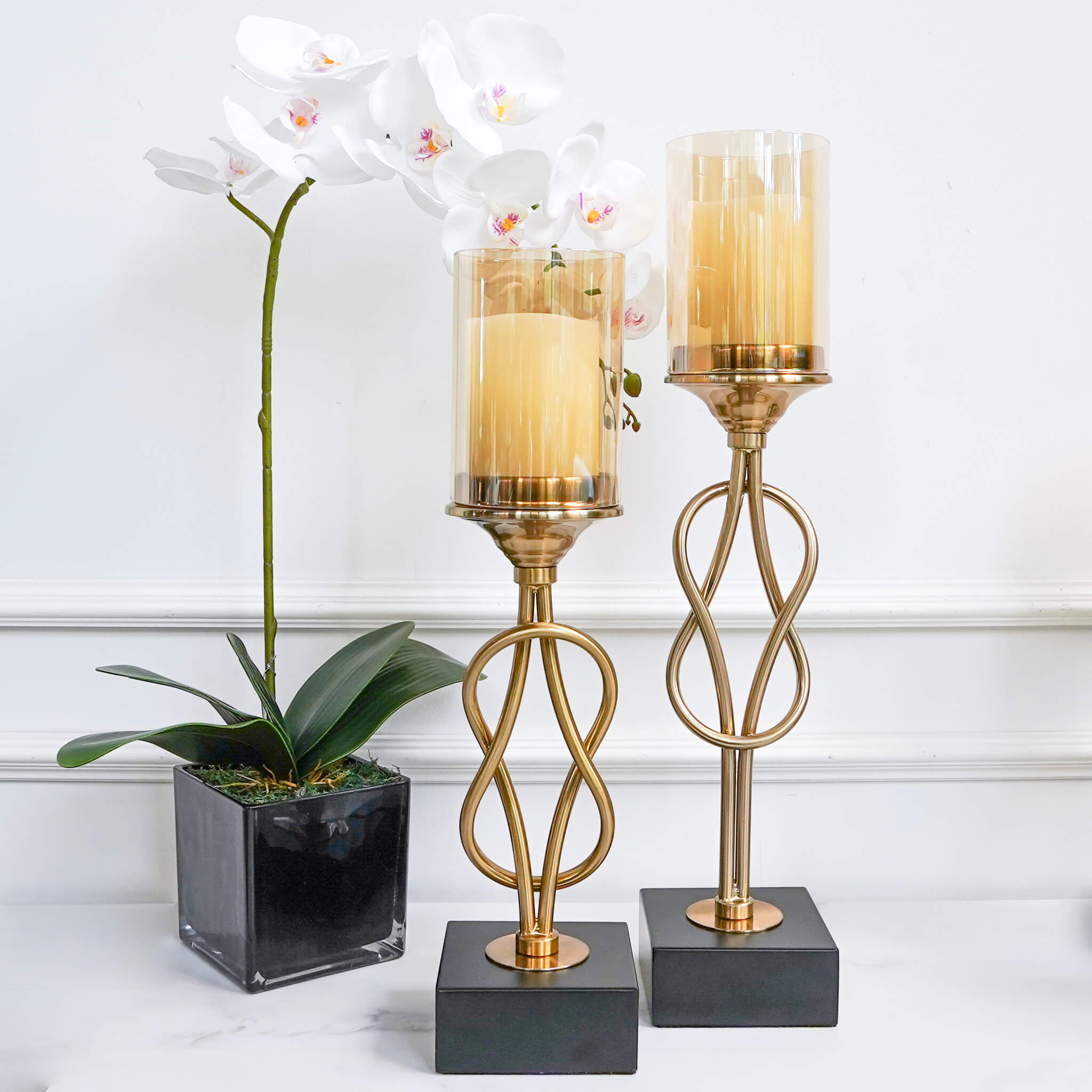 Knogle Logisk marmor Southampton Pedestal Tea Light Candle Holder, 2 sizes – FINN AVENUE