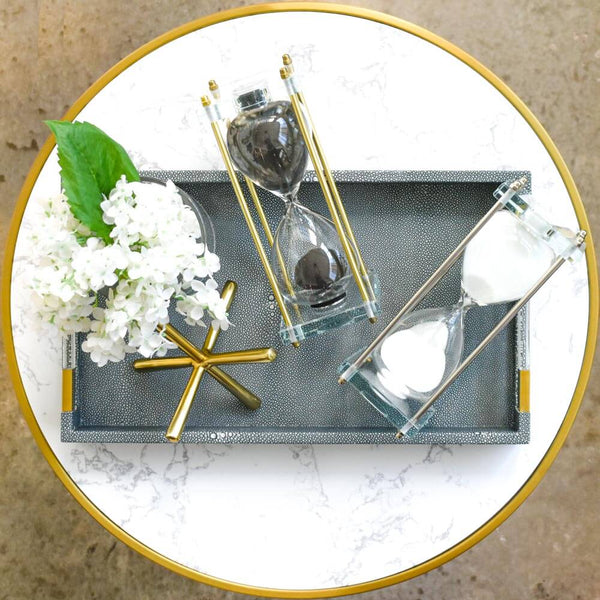 Temps hourglass, acrylic set, Available in 2 designs.