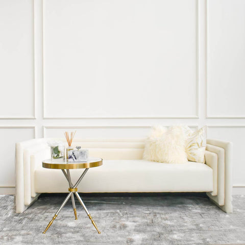 Sexy Mid-Century Modern Sofa with a glamorous twist on Luxury Modernity.