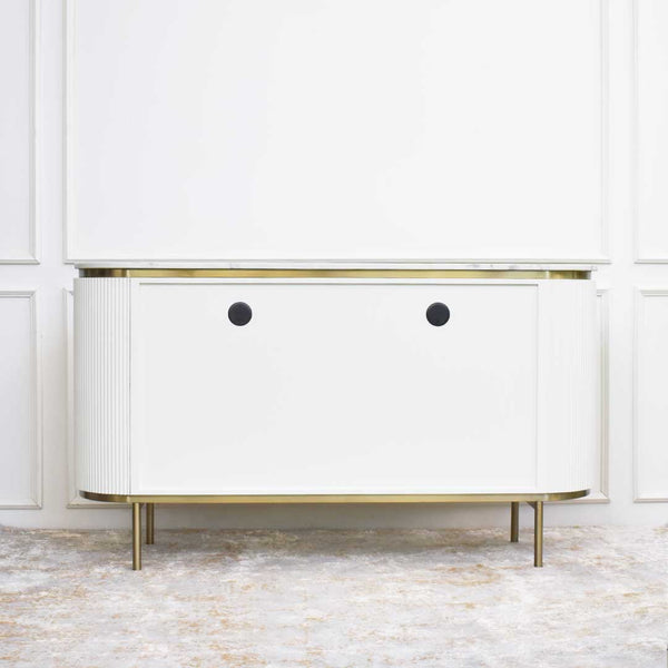 Back view of the hand painted Verity 4 Door Sideboard.