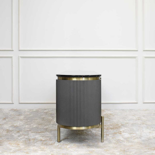 Small and petite Verity TV sideboard, in Grey.