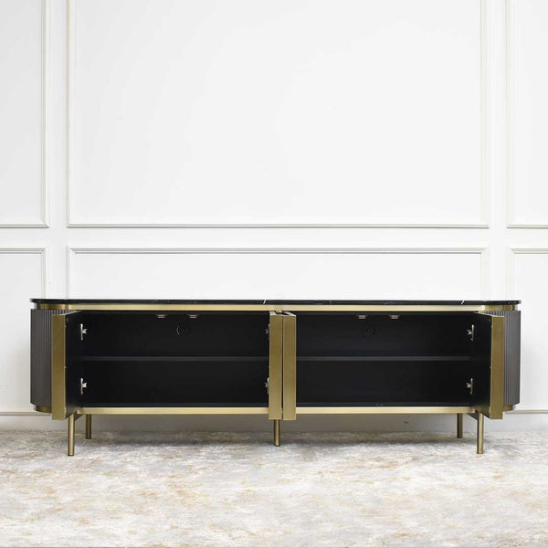 Anchor this centre-piece cabinet in your entrance foyer for an elegant welcoming entrance decor or slide into your media room as TV Console to entertain your guests in style.