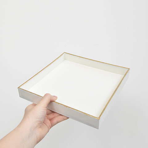 White Square Tray.