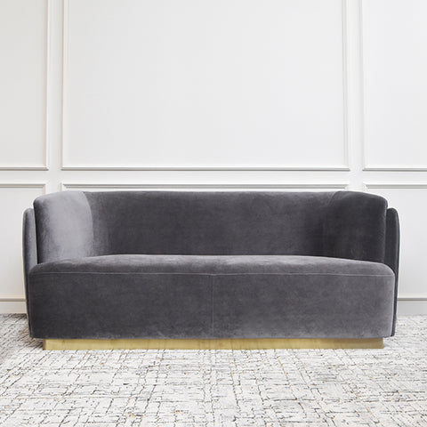 Custom-upholstered Zelda Curved Sofa, 3-seater