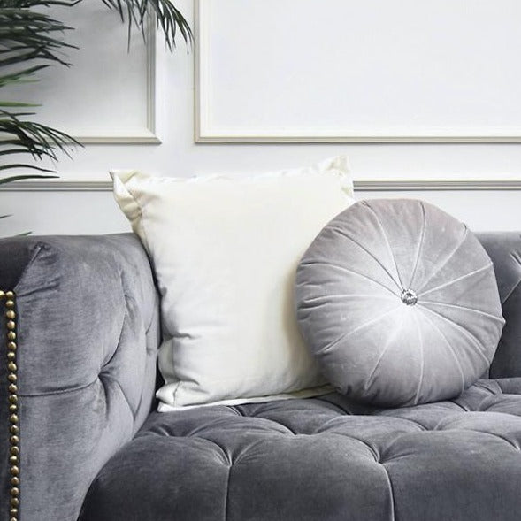 white and grey makes the perfect neutral colours to blend together on your sofa set.